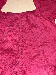 Burgundy Corset Top