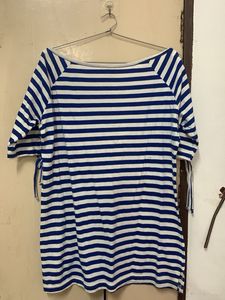 Blue &amp; White Striped Top