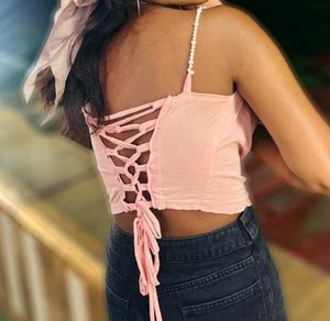 Stylish Pink Cowl Neck Top