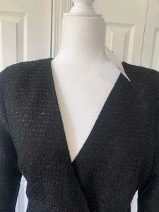 Final Sales 🔥 Turkey Zara Sparkly Black Wrap Dres