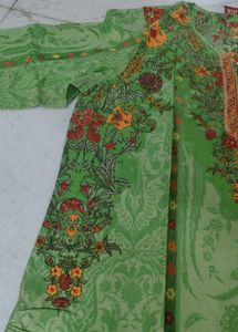 Green Floral Print Grand Look Kurta