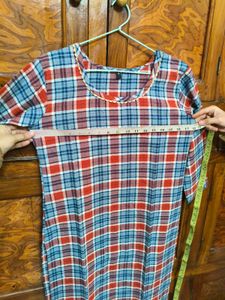 Plaid kurti dress