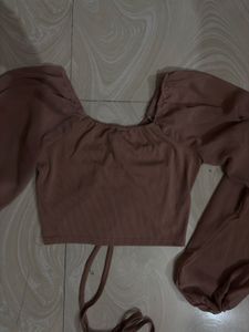 Stylish peach nude Ruched Top 💕