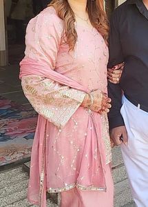 Stunning Pink Embroidered Kurta Set