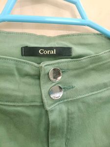 Mint Green Casual Pants
