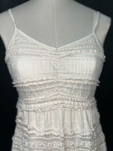 White Ruffle Summer Dress