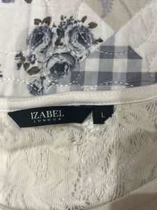 Elegant White Sleeveless Top size L