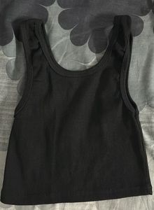 Black Ribbed Tank Top