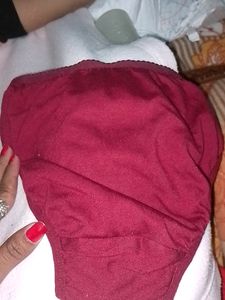 30(75cm) Size Padded  Maroon Bra And Panty Set