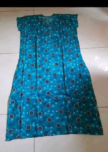 Comfortable Blue Printed Nightgown