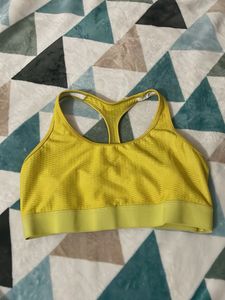 H&amp;M sports Bright Yellow Athletic  Bra