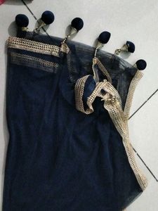 Navy Blue net Dupatta
