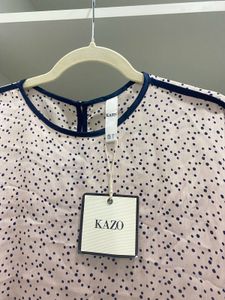 Kazo Pink Polka Dot Blouse
