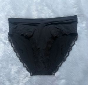 Black Lace Trim Briefs
