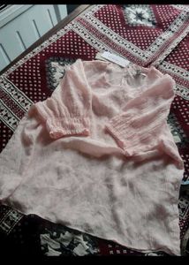 Sheer Lace Puff Sleeve Top