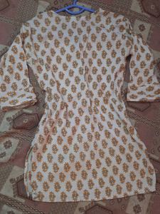 Chic Printed Floral Cotton Kurta