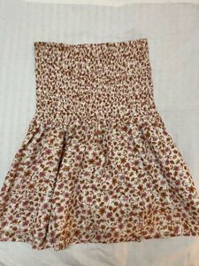 Boho Floral Smocked Tube Top