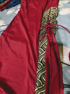 Soft Silk Bright Maroon Kurti For Festive N Occass