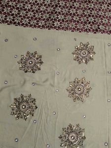 Hand work Aari Tari Saree