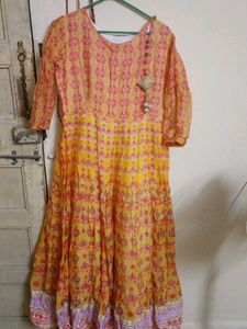 Yellow & Pink Ethnic Kurta