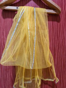 Girls Orange Printed Kurta with Sharara