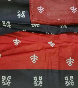 Black and Red Printed Kurta with Patiala Pants