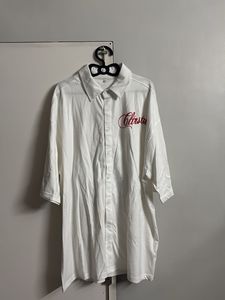 White Oversized Button-Up Shirt