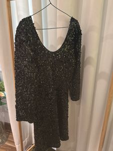 Sparkly Black Long Sleeve Dress with Tag