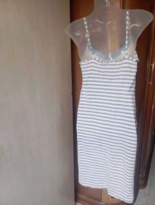 Striped Cotton Nightgown