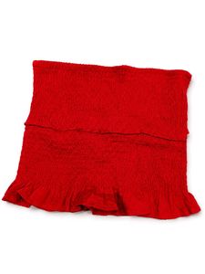 Smocked Off-Shoulder Red Top