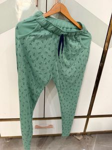 Comfy Green Printed Pyjama Bottoms