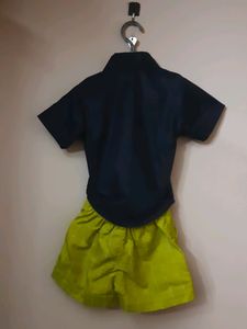 Partywear Boys Shirt Short Set