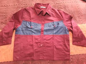 Maroon Denim Shirt For Women 😍