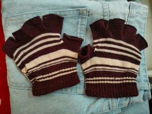 Striped Fingerless Gloves