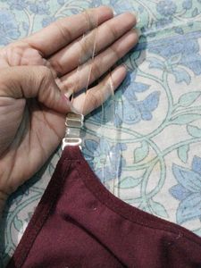 Comfortable Full Coverage transparent strips Bra -