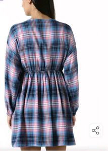 Plaid V-Neck Mini Dress from westside