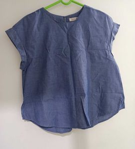 Blue Denim Tunic Top