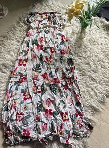 Floral Strapless Maxi Dress