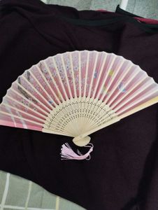 Elegant Cherry Blossom Hand Fan