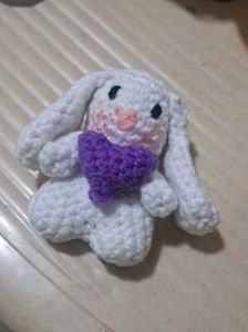 Crocheted Bunny with Heart