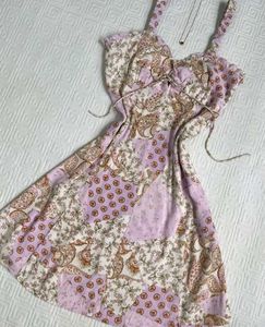 Thrifted Patchwork Floral Print Sundress