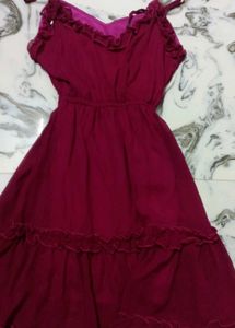 Ruffled Berry Colored Dress