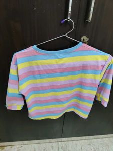 Striped Cropped T-Shirt
