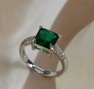 Stunning Emerald Cut Green Ring