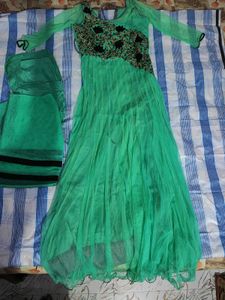 Embellished Green ethnic gown