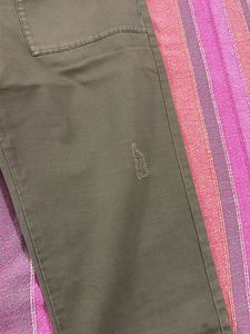 H&amp;M Olive Green Distressed Pants