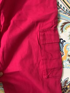 Hot Pink Cotton Jeans