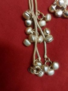 Ethnic Silver Jhumka Earrings with Bells