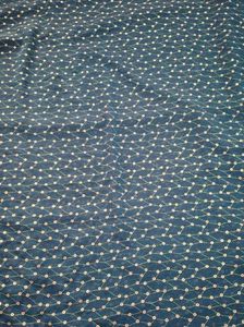 Elegant Teal Saree with White Polka Dots