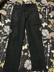 Black Cargo Jeans
